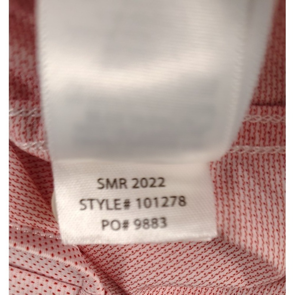 Rhone Commuter Shirt Men M Pink Morse Slim Fit Tech Button Up Work Preppy - Picture 13 of 13